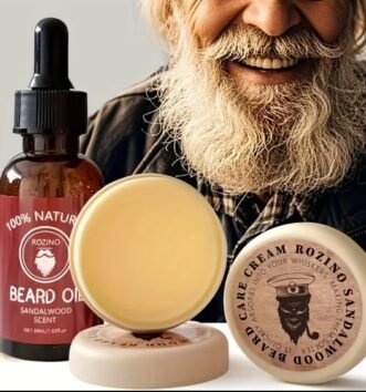 3pcs Summer Men's Sandalwood Beard Combo